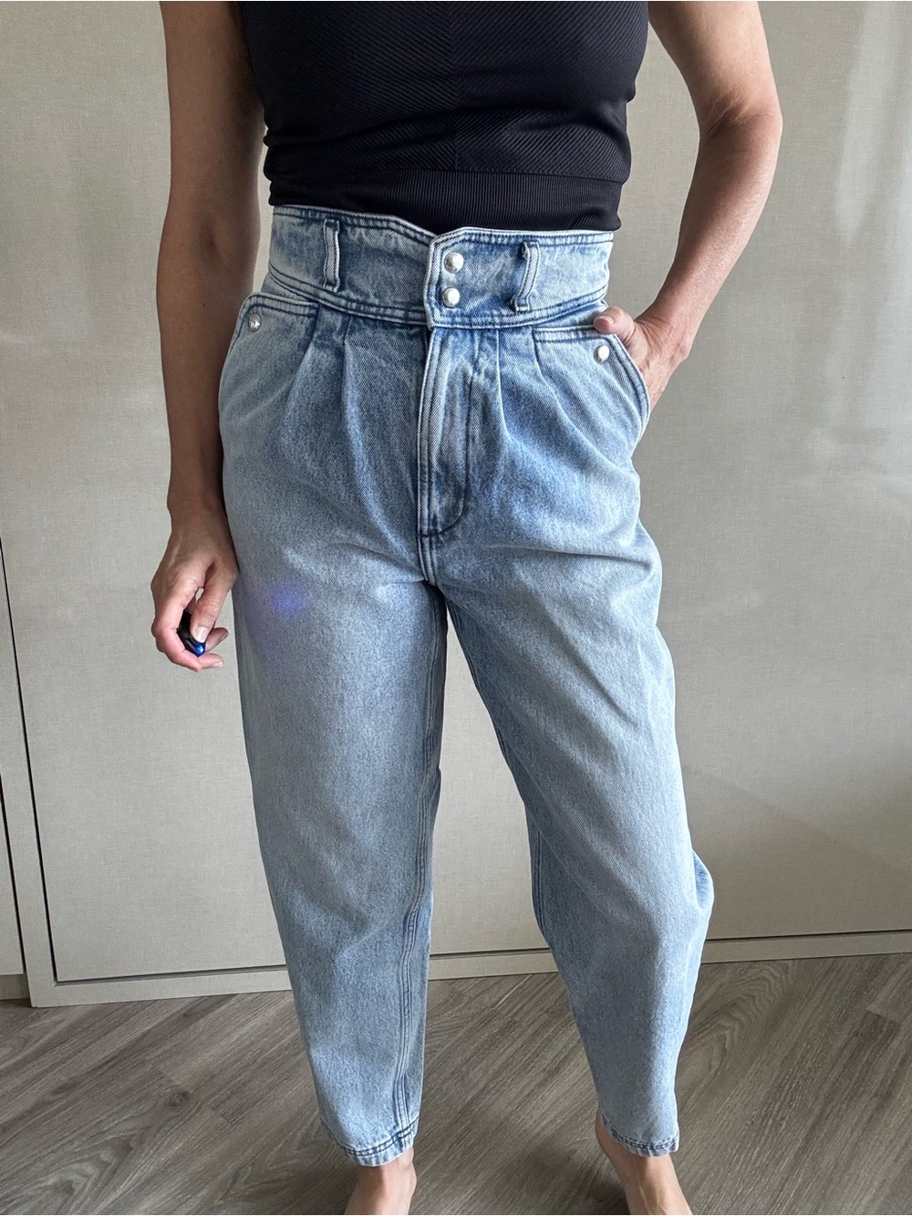 IRO High-Waist Light Wash Denim Jeans